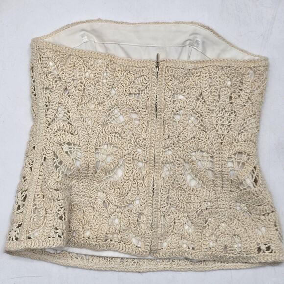 White House Black Market Crochet Lace Strapless Corset Top 0 - Picture 4 of 8